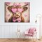 Stupell Industries Cute Cattle Pink Hearts Canvas, design by Shawna Stewart